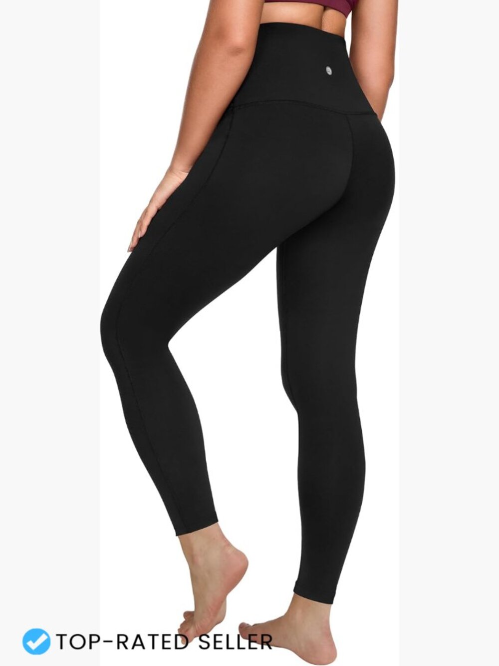 Ultra High Waisted Leggings Women Yoga Workout Tummy Control Hidden Pocket 27"